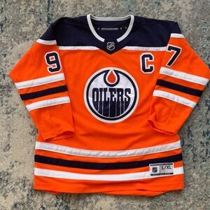 Edmonton Oilers Orange Hockey Jersey